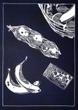 Des Fruits et des Allumettes - Bleu de Prusse - Format A3
